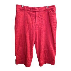 #780 St. John's Bay Women's 14 Red Capri Stretch Pants